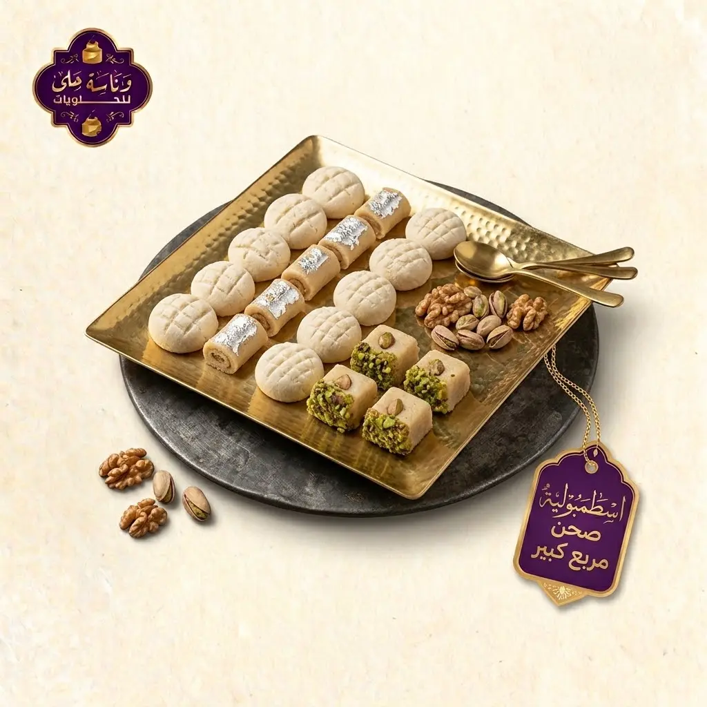 اسطمبولية صحن مربع كبير